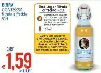 Contessa Birra Filtrata A Freddo