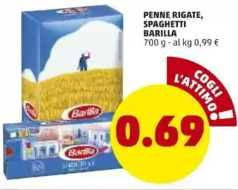 PENNY Barilla Penne Rigate, Spaghetti 700g offerta