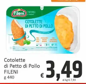 Paghi Poco Cotolette di Petto di Pollo FILENI g 440 offerta