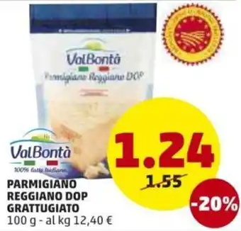 PENNY ValBontà Parmigiano Reggiano Dop Grattigiato 100g offerta