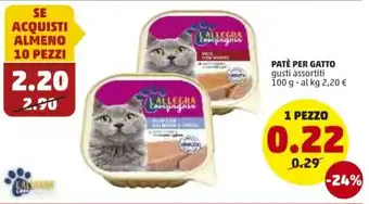 PENNY Patè per Gatto 100g offerta