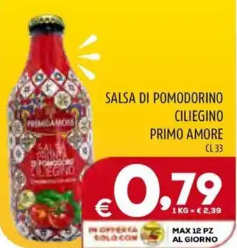 Il Centesimo SALSA DI POMODORINO CILIEGINO PRIMO AMORE CL 33 offerta