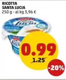 PENNY RICOTTA SANTA LUCIA 250 g offerta