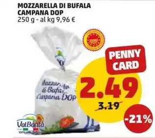 PENNY MOZZARELLA DI BUFALA CAMPANA DOP offerta