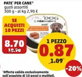 PENNY PATE' PER CANE gusti assortiti 300 g offerta