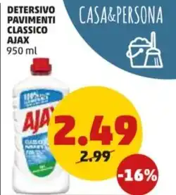 PENNY DETERSIVO PAVIMENTI CLASSICO AJAX offerta