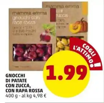 PENNY Gnocchi di Patate con Zucca, con Rapa Rossa 400g offerta