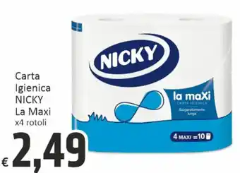 Carta Igienica NICKY La Maxi x4 rotoli
