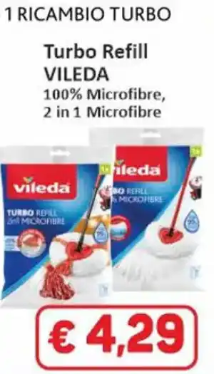 Paghi Poco Turbo Refill VILEDA 100% Microfibre, 2 in 1 Microfibre offerta