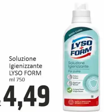 Paghi Poco Soluzione Igienizzante LYSO FORM ml 750 offerta