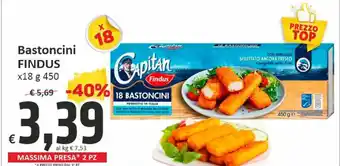 Paghi Poco Bastoncini FINDUS x18 g 450 offerta