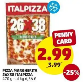 PENNY Italpizza Pizza Margherita 26x38 470g offerta