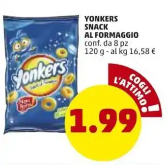 PENNY Yonkers Snack Al Formaggio 120g offerta