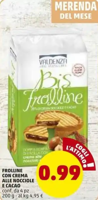 PENNY Frolline con Crema Alle Nocciole e Cacao 200g offerta