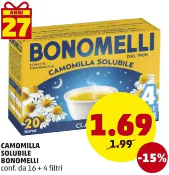 PENNY Camomilia Solubile Bonomelli 16+4 filtri offerta
