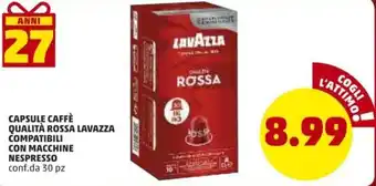 PENNY Lavazza Capsule Caffè Qualità Rossa Compatibili con Macchine 30pz offerta