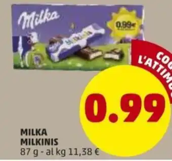 PENNY Milka Milkinis 87g offerta