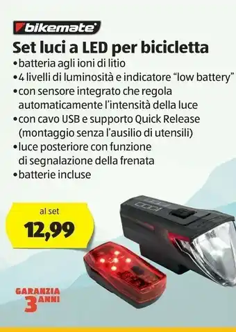 ALDI set luci bici offerta