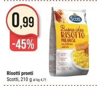 Supermercati Gulliver Scotti Risotti Pronti offerta