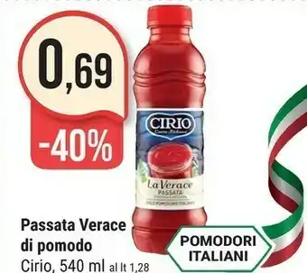 Supermercati Gulliver Cirio Passata Verace Di Pomodo offerta