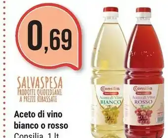 Supermercati Gulliver Consilia Aceto Di Vino Bianco 1000 G(ml) offerta