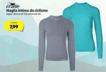 Crane Maglia Intima Da Ciclismo Taglie Donna 40-50, Uomo 48-56 Al Pezzo