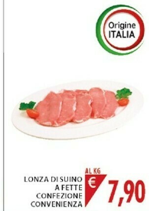 Mercatò Lonza Di Suino A Fette Confezione Convenienza offerta