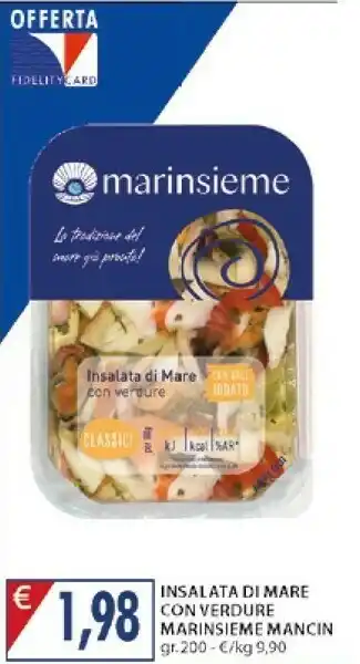 Mercatò Marinsieme Insalata Di Mare Con Verdure offerta