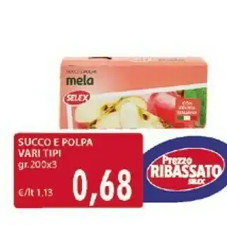 Mercatò Selex Succo E Polpa Di Mela offerta