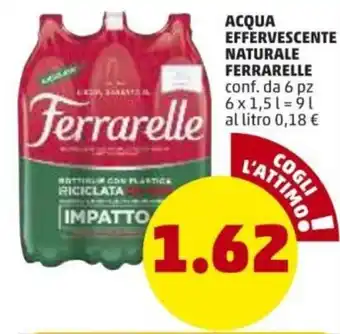 PENNY Ferrarelle Acqua Effervescente Naturale 6pz 1,5l offerta