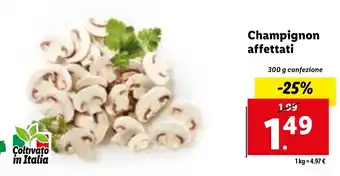 Lidl Champignon affettati 300 g confezione offerta