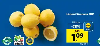 Lidl Limoni Siracusa IGP 750 g rete offerta