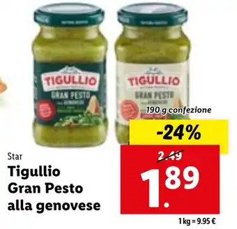 Lidl Star Tigullio Gran Pesto alla genovese 190 g confezione offerta