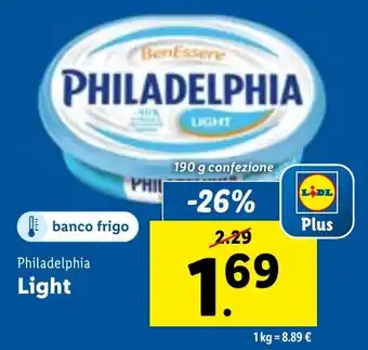 Lidl Philadelphia Light 190 g confezione offerta