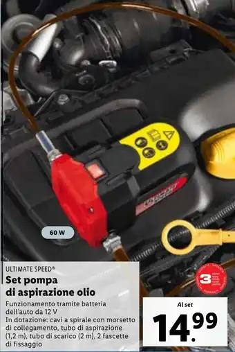 Lidl ULTIMATE SPEED Set pompa di aspirazione olio offerta