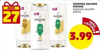 Pantene Shampoo, Balsamo 600ml