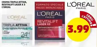 PENNY L'Oréal Crema Tripla Attiva, Revitalift Laser x 3 offerta