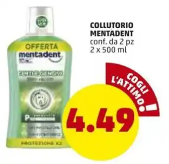 PENNY Mentadent Collutorio 2pz 500ml offerta