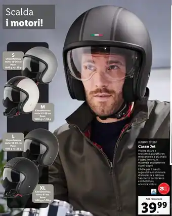 Lidl ULTIMATE SPEED Casco Jet offerta