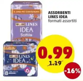 PENNY Lines Idea Assorbenti offerta