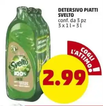 PENNY Svelto Detersivo Piatti 3pz 1l offerta