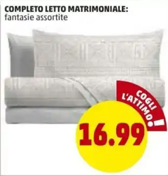 PENNY Completo Lette Matrimoniale offerta