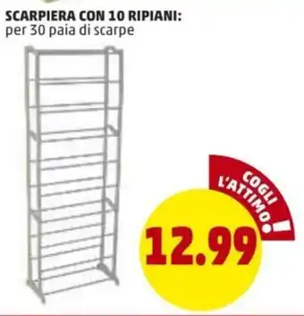 PENNY Scarpiera con 10 Ripiani offerta