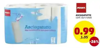PENNY Penny Asciugatutto 4 rotoli offerta