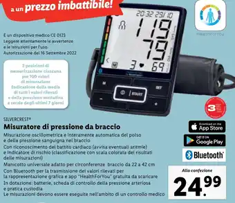 Lidl SILVERCREST Misuratore di pressione da braccio offerta