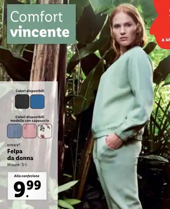 Lidl esmara Felpa da donna S-L offerta