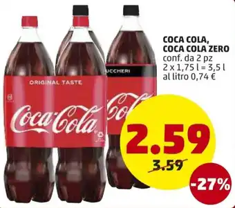 PENNY Coca-Cola, Coca-Cola Zero 2pz 1,75l offerta