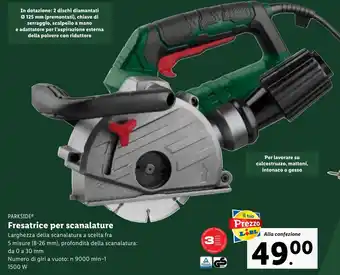 Lidl PARKSIDE Fresatrice per scanalature offerta