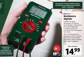 Lidl PARKSIDE Multimetro digitale offerta
