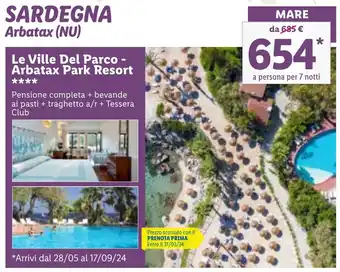 Lidl SARDEGNA Arbatax (NU) Le Ville Del Parco - Arbatax Park Resort offerta